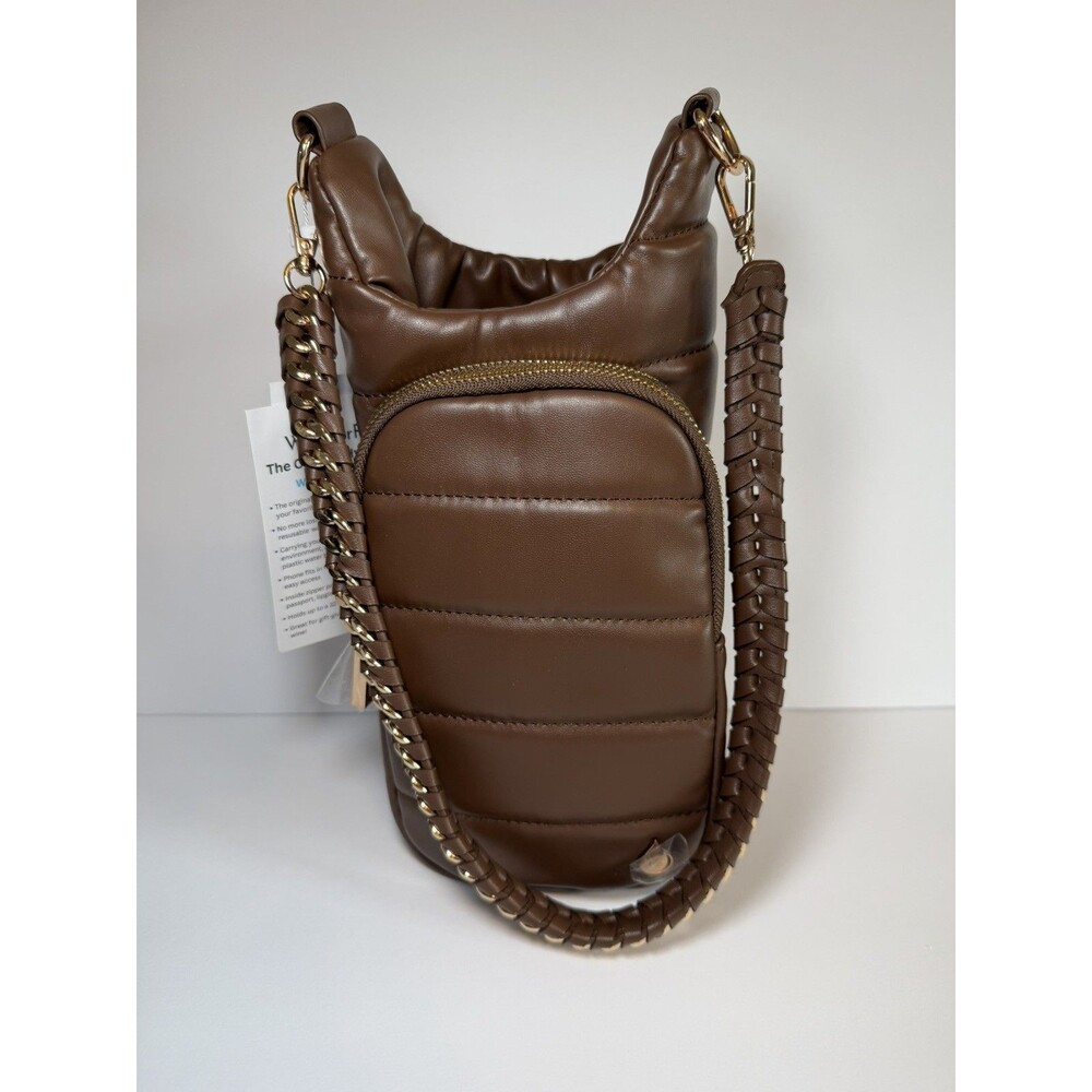 Original HydroBag Vegan Leather Zipper pockets, New, holds, 40oz Water Bottle